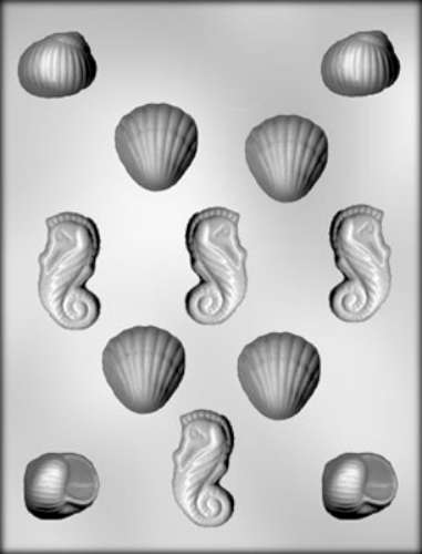 3D Assorted Seashell Chocolate Mould - Click Image to Close